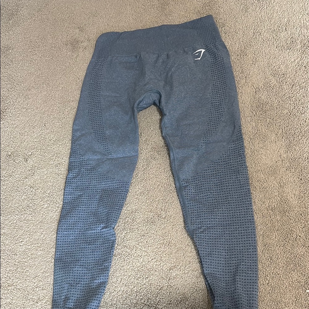 Gymshark Blue Textured Workout Leggings